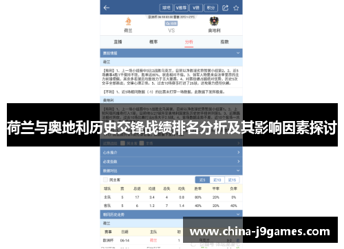 荷兰与奥地利历史交锋战绩排名分析及其影响因素探讨